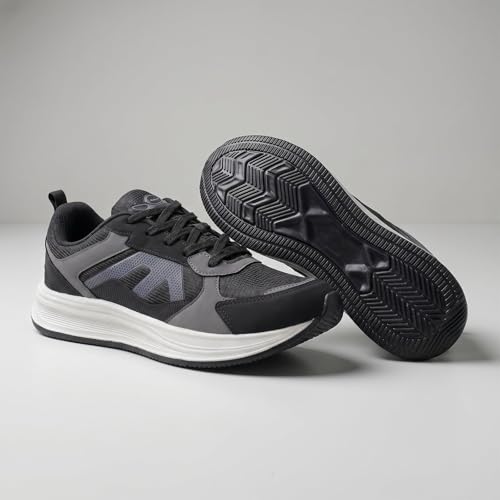 Image of WALKAROO Men's Sports Shoes|Breathable Mesh Upper, Shock-Absorbing EVA Sole, Cushioned Comfort Fit Insole| Anti-Skid Lightweight Lace-Up Shoes for Walking, Gym & Casual for Men - ONG97009