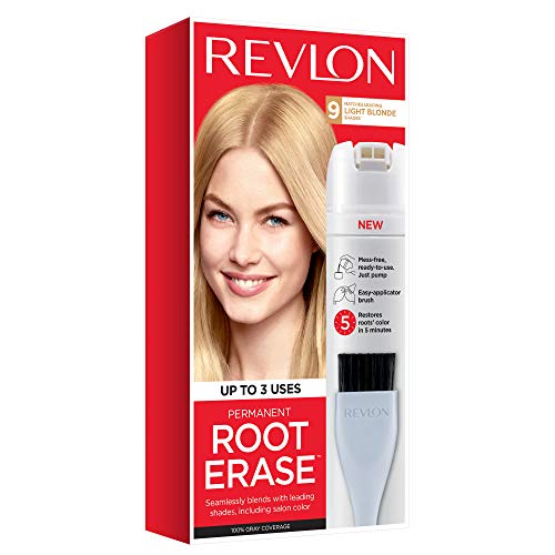 Revlon Root Erase Permanent Hair Color, Root Touchup Hair Dye, Light Blonde, 3.2