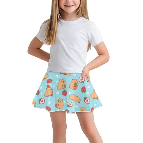 Girls Tennis Skirt with Shorts High Waist Athletic Skirts for Teens Kids