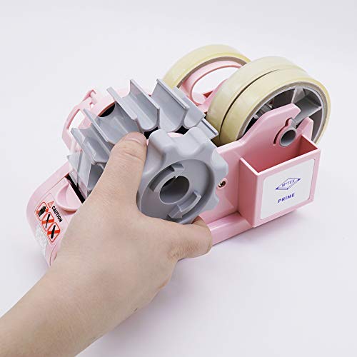 MoTEX Dispensador de fita compatível com fitas de núcleo de 7,6 cm, 3 rolos de fitas transparentes c