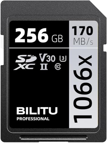 BILITU 256GB SD XC 1066X V30 Professional 170MB/s �������[�J�[�h | �v���̃r�f�I�u���K�[�A�f�搻��ҁA�ʐ^�ƂɍœK