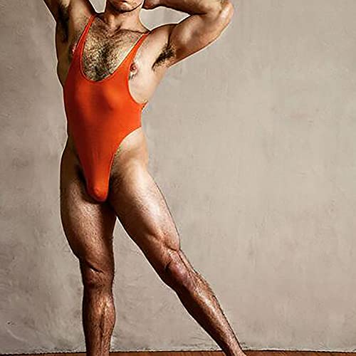 IBTOM CASTLE Men's Sexy Leotard Bodysuit Deep U Neck High Cut Backless Dance Wrestling Singlet Men Thongs Fitness Underwear4