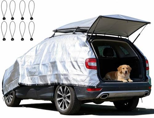 Genérico Red Sombra para Autos para Perros - Tela Sombra Aluminio con Ojales Lona Reflectante UV para Autos Pérgolas Gallineros Perros Cubierta Aluminio para Autos Aire Libre(2x7m/6.5x23ft)