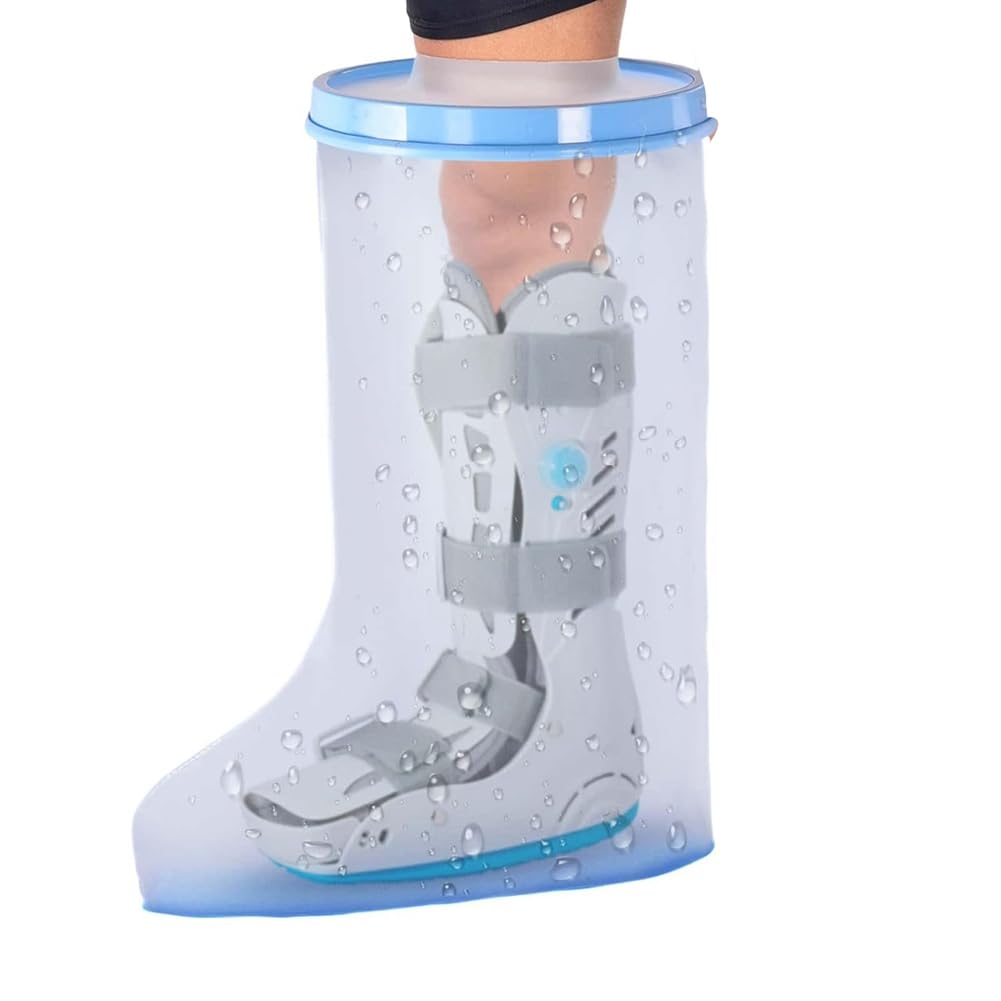 Housse protection plâtre jambe imperméable avec fond antidérapant XL