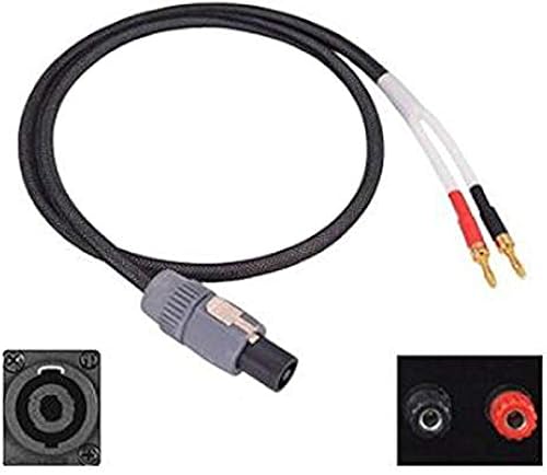MiCity Lautsprecherkabel Speakon auf Banana PA DJ-Lautsprecher  Stecker mit reinem Kupfer beschichtet gold