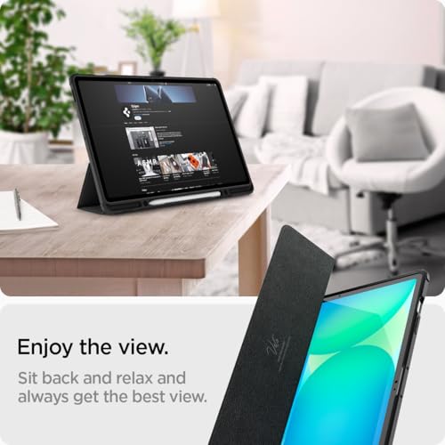 Image of Spigen for Galaxy Tab S10 FE Plus Case (2025), Ultra Hybrid Pro Protective Tri-Fold Cover with Transparent Back and S Pen Holder, 13.1 inch, Black