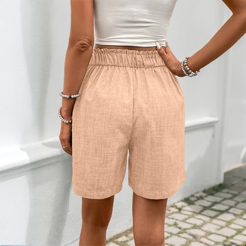 Pantalon décontracté femme uni à jambe droite et taille extensible - 3