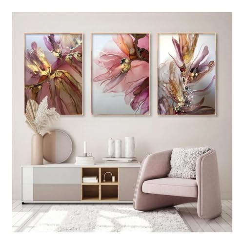 Rose Blush Rose Or Peinture Impression Photo sur Toile de Qualité Supérieure
