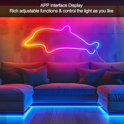 Image of LED String Light 9.84ft RGB Color Changing for Bedroom,Luces Led para Cuarto IP65 Waterproof Music Sync LED Light Strips with APP Remote Control,Halloween Decorations,Halloween Party Favors