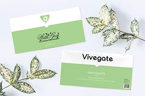 Vivegate With God All Things Are Possible Sign Metal Wall Decor, 18"X12" Inch Religious Scripture Black Christian Bible Verses Everthing Is Possible With God Bibical Wall Hanging Decoration #TOP5