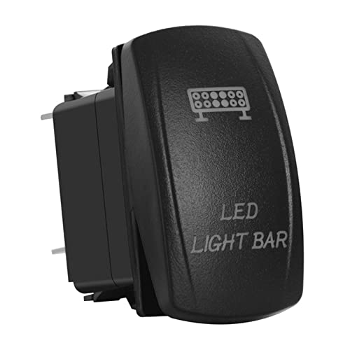 Image of Orange Backlit LED Light BAR Rocker Switch 5PIN ON-Off Laser Etched Toggle Switch for Car Marine Boat Dashboard