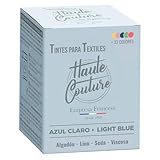 Haute Couture - Tinte para Ropa y Textil Azul - Azul Claro - 350g - Tinte Textil Todo en uno - Listo Para Teñir Ropa y Tejidos