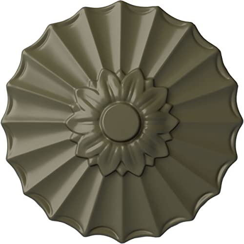 Image of Ekena Millwork CM09SHPTF 9 inchOD X 1 3 /8 inchP Shakuras Ceiling Medallion Fits Canopies Up to 1 3 /8 inch, Painted Turtle