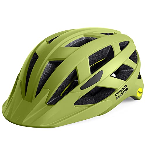 OutdoorMaster Gem Recreational MIPS Cycling Helmet, Two Removable Liners & Ventilation in Multi-Environment