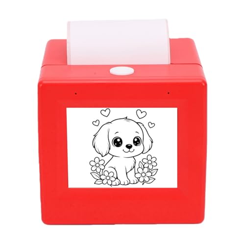 Image of ASHATA Smart AI Voice Thermal Printer, Bluetooth Portable Rechargeable Sticker Maker with HD Display, for Home Study DIY Projects Kids Crafts Labeling Scrapbooking