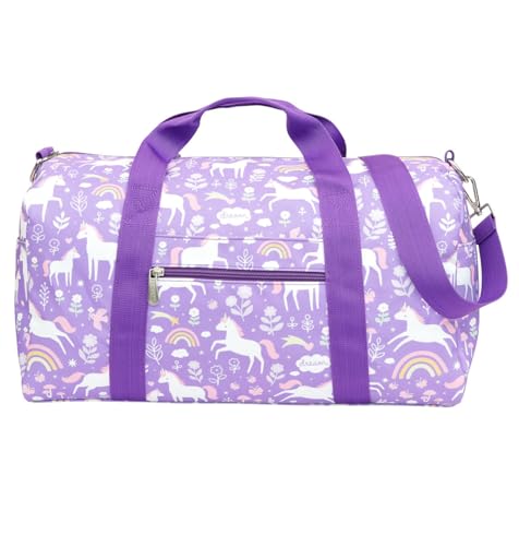 Sac en toile de nylon léger résistant à l'eau motif licorne violet