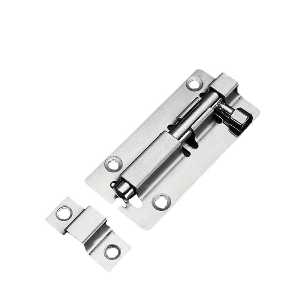 Durable Stainless Steel Slide Bolt Lock Set with Screws