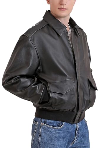 Landing Leathers Men Air Force A2 Leather Bomber Jacket (Also available in Big & Tall)2