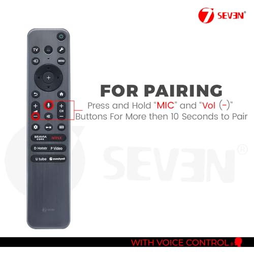 Image of 7SEVEN Compatible Sony TV Remote RMF-TX910U Model with Voice Command Suitable for Bravia XR Master Series OLED 4K Ultra HD Smart Google Television XR-65A95L XR-55A95L XR-75X90L XR-85X90L XR-98X90L
