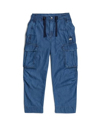 Pantalones G-Star cargo de niñas Summer Snow con bolsillos laterales y cintura elástica 4