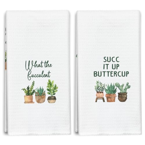Sassy Succulent Kitchen Dish Towel Tea Towel Sets ...