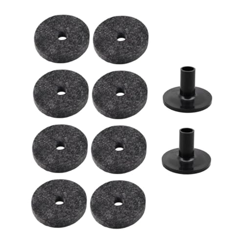 Yardwe 1Set Drum Pad Set Non Slip Felt Pads for Drum Kits Durable Drum Accessories to Enhance Sound and Protect Cymbals Compatible with Drum Hardware