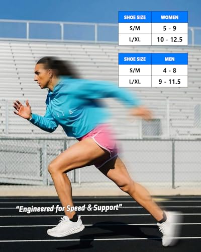 Image of 5 Pairs Copper Compression Socks for Women & Men - Ankle Plantar Fasciitis Arch Support Running Socks for Athletic