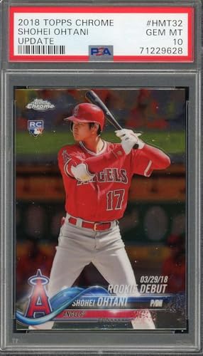 2018 Topps Chrome Update Shohei Ohtani Baseball Rookie Card #HMT32 Graded PSA 10