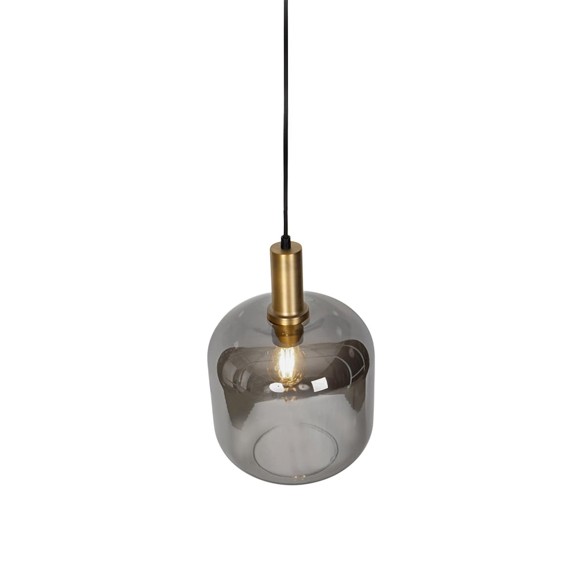Qazqa zuzanna - Suspension - 1 lumière - Ø 25 cm - Noir et Or - Design - éclairage intérieur - Salon I Chambre I Cuisine I Salle à manger