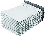 #2 Poly Bubble Mailer Envelopes Bag Padded, 8.5 x 12 inch, White, 25 Count