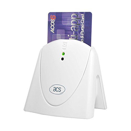 ACS ACR39U-H1 Chipkartenleser Kartenleser Fahrerkarte Smart Card Reader USB eID, Weiß