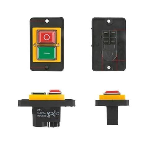 IRFKR YH02A Electromagnetic Starter Push Button Switches Machine Tool Equipment IP55 Waterproof Safety Witch 28A Replace KLD28A KJD17A(Type-F 4PIN Plug,110V)