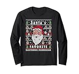 Santas Xmas Ugly Christmas Elektronik-Techniker Langarmshirt