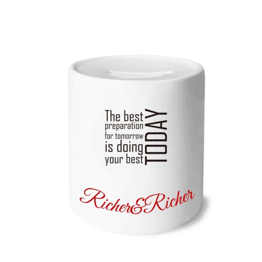 The Best Preparation Is Doing Your Best Today affiche motivation salon