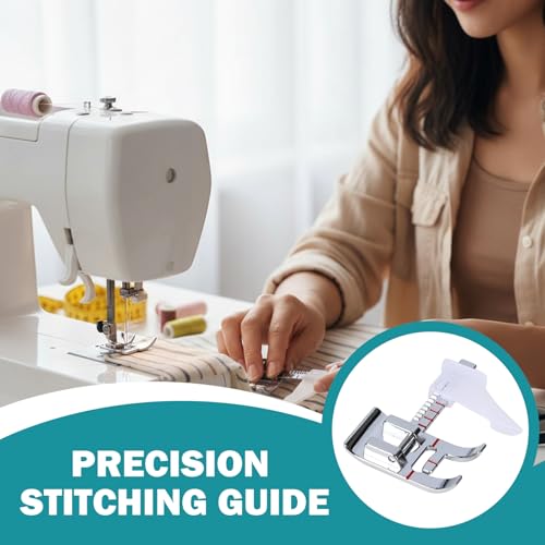 Set 2 Piezas Pie Prensatelas con Guía Ajustable para Máquina de Coser miniatura 2