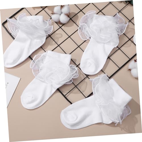 3pairs Socks for Girls Lightweight Cotton Lace Ankle Socks Cute and Breathable Design for Boy Girl for Daily Wear and Special Occasions2