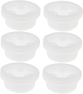 KICHOUSE Oil Barrel Sealing Caps 6pcs Oil Drum Cover Dust Cover White Polyethylene Unilateral Plastic Barrel Gallon Drum Cover Caps