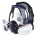 Prassia 18 W 1 Maska Przeciwgazowa Maska Pełnotwarzowa Z Filtrem, Przemysłowa Maska Przeciwpyłowa Do Spryskiwania, Szlifowania, Respirator Przeciw Gazom, Oparom