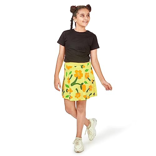 Image of YouGotPlanB Cotton Skater Skirt for Girls | Pack of 1 | Ages 3-16 Years | Attached Inner Shorts | Ideal for Sports & Play