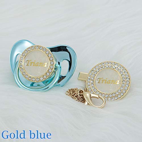MIYOCAR custom any name can make personalized bling pacifier and pacifier clip set