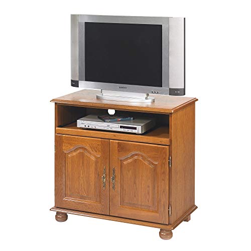ACTUAL DIFFUSION 5609AR Bretagne Meuble TV avec Plateau Pivotant/Coulissant Bois 46,5 x 82 x 77 cm