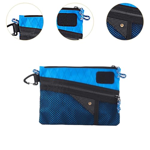 Carrying Bag Storage Bag Portable Wear-resistant Coin Purse Shopping Wallet for Traveling Hiking Mountaining Climbing, Blue2
