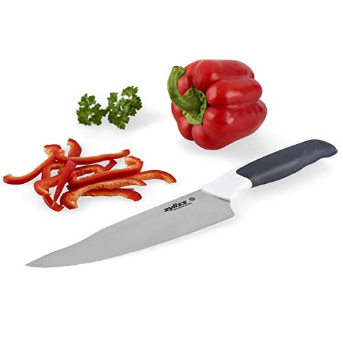 Zyliss E920210 Comfort Chef Knife | 18.5 cm/7.25 Inch | Japanese Stainless Steel | Black/White | Kitchen Knife/Vegetable Knife | 5 Year Guarantee, Dishwasher Safe