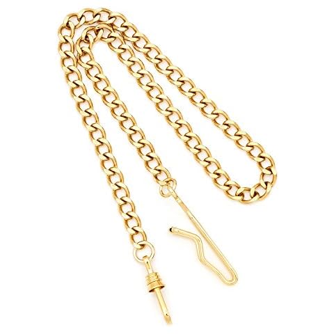 Charles Hubert Brass with Gold Men's Finish 14.5In Pocket Watch Chain 14.5" Cover