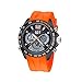 Produktbild A-ZHP Herren-Armbanduhr Sportuhr wasserdichte Laufen im Freien Wandern Camping Multifunktions Leuchtend Mit Wecker Kalender Stoppuhr Orange Strap