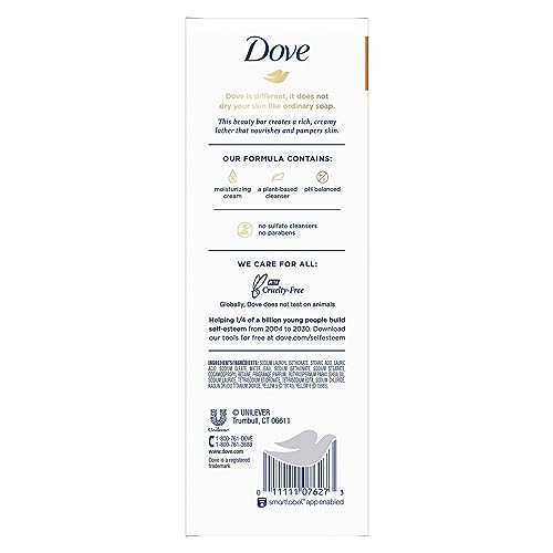 Dove 10011111076270 Beauty Bar Gentle Skin Cleanser Shea Butter 8 Bars Moisturizing For Gentle Soft Skin Care More Moisturizing Than Bar Soap 3.75 Oz thumb #2