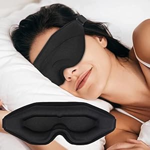 Sleep Eye Mask for Women Men,Blackout 3D Eye Masks for Sleep,Eye Mask for Women‘s Lash Extensions and Blindfold for Sleeping,Soft Comfy Eye Sleep Mask Shade with Adjustable Strap