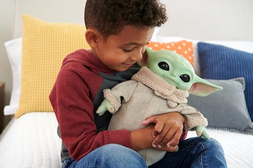 Mattel HJM25 Star Wars The Mandalorian Grogu Plush 11-Inch Toy, Squeeze & Blink Character Figure thumb #1
