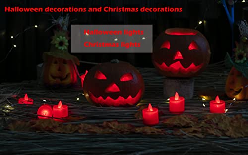 Lanker 8541840469 24 Pack Flameless Led Tea Lights Candles - Flickering Red Battery Operated Electronic Fake Candles – Decorations For Wedding, Party thumb #3