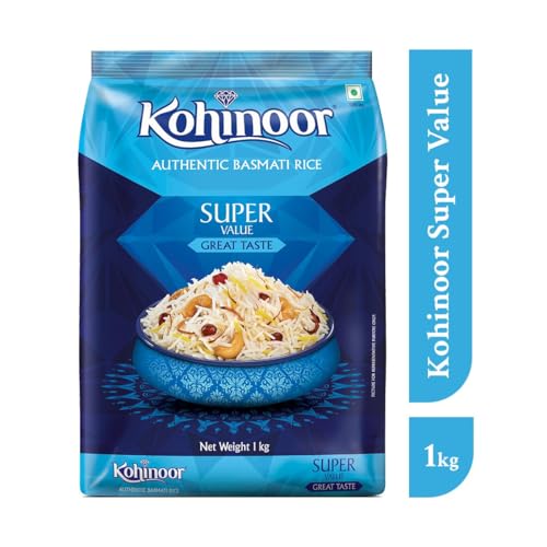 Image of Kohinoor Super Value Basmati Rice, 1.25 Kg (25% Extra)| Authentic Long-Grain Basmati Rice (Up to 20 mm) | Aromatic, Flavorful I Ideal for Pulao & Plain Rice